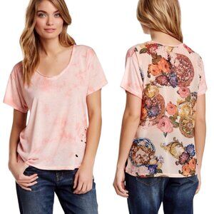 NEW Aratta Silent Journey Top Sz.L Pink Floral Fairy Grunge Cottage Distressed